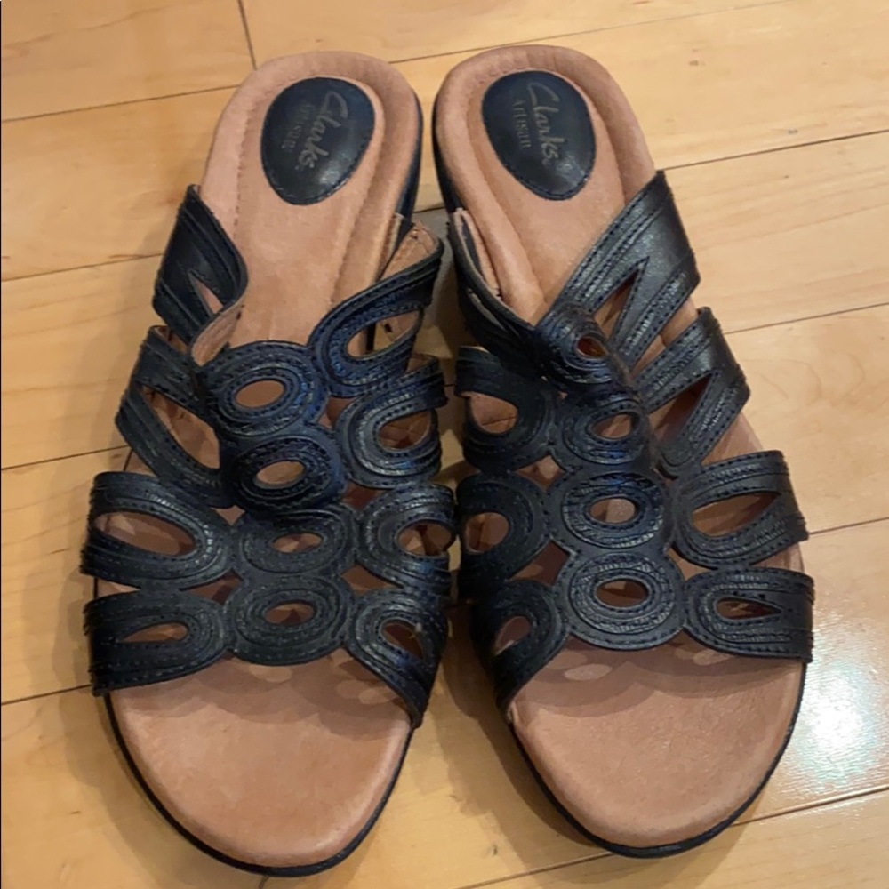 Black Clark’s Sandals